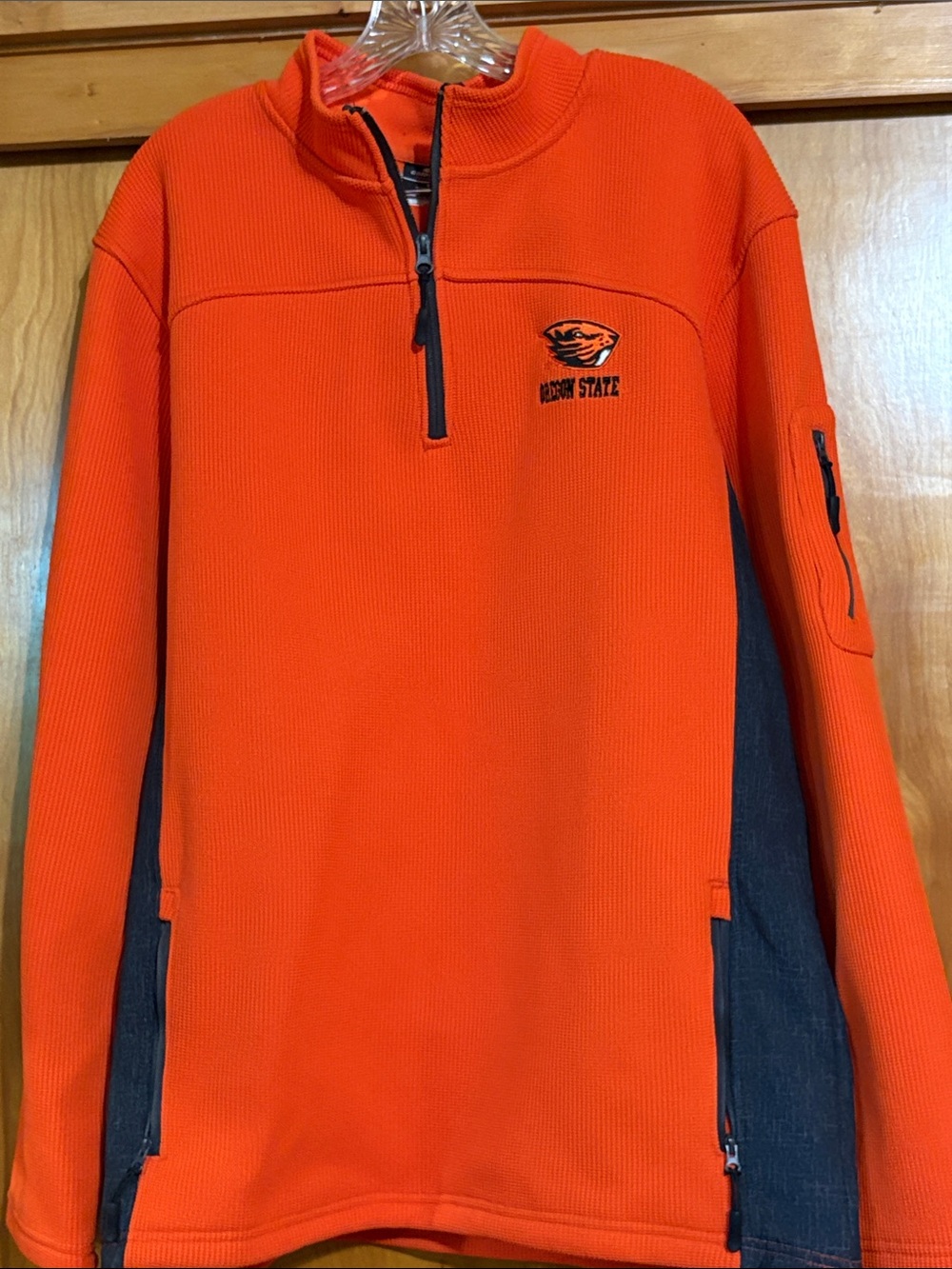 Colosseum Orange and Black Oregon State Quarter-Zip Pullover